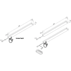 LED-kaapinalusvalo Add-On Mini Touchdim 3kpl 4000K