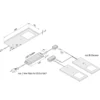 LED-kaapinalusvalo Eco-Pad F 2 kpl 4000K, alumiini