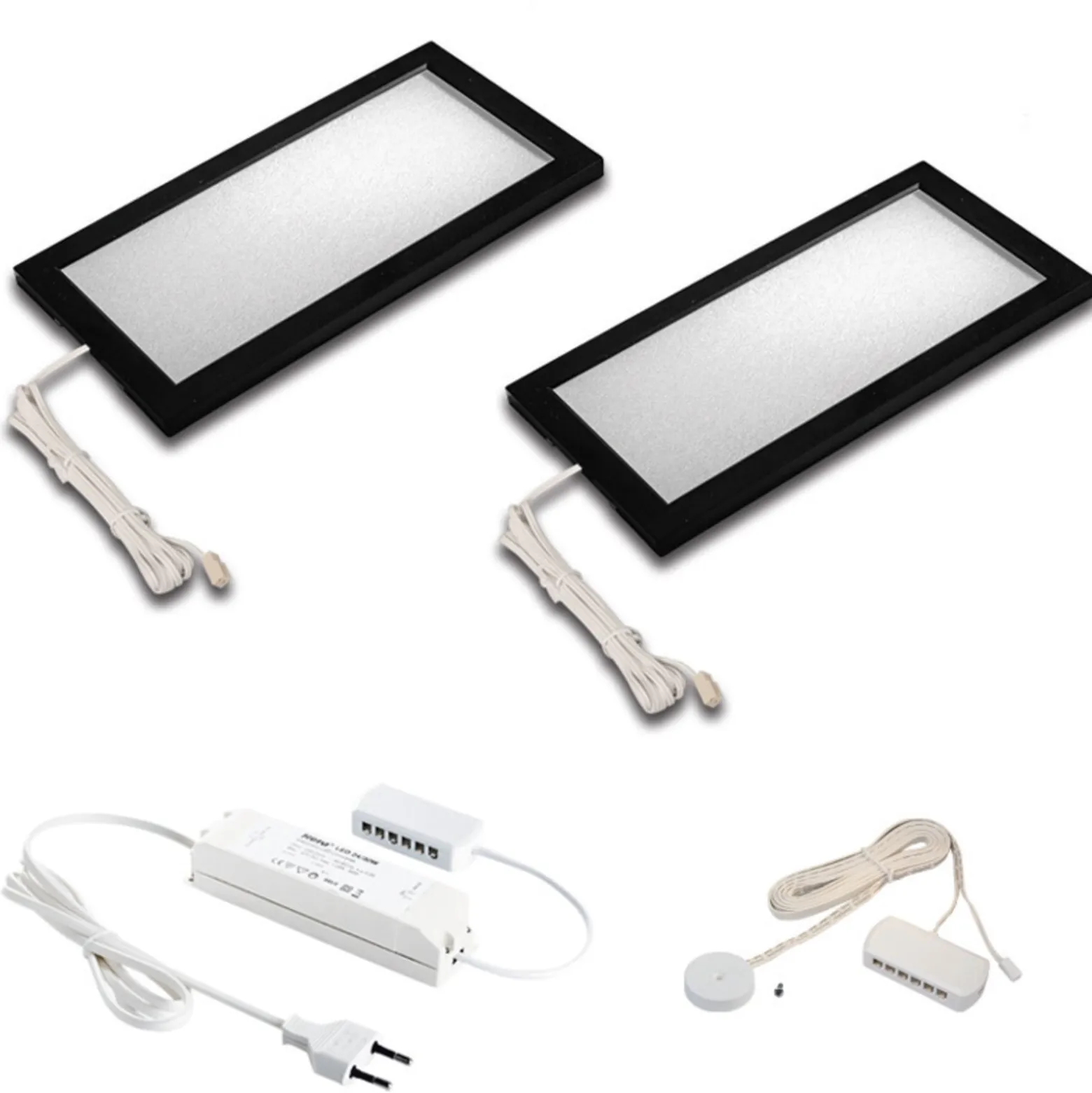 LED-kaapinalusvalo Sky, himmennin 2 x, 4000K musta