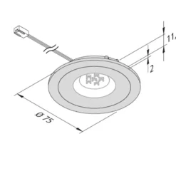 LED-kalusteuppovalo AR 68 4W musta 2 700 K