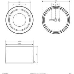 LED-kattokohdevalo ALG54, Ø 12,9 cm valkoinen