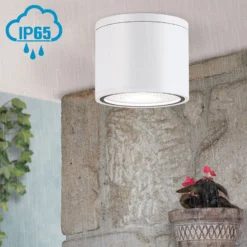 LED-kattokohdevalo Sputnik IP65 Ø14,5 cm valkoinen
