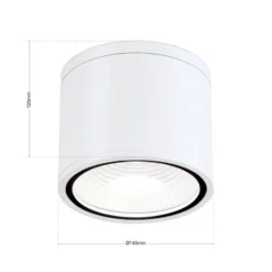 LED-kattokohdevalo Sputnik IP65 Ø14,5 cm valkoinen