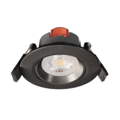 LED kattoon upotettava kattovalaisin SMD-68-230V, 3000K, Ø8,5cm, musta