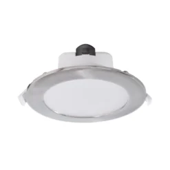 LED-kattoon upotettava valaisin Acrux, Ø 17 cm, hopeanvärinen matta, CCT