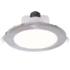 LED-kattoon upotettava valaisin Acrux, Ø 15 cm, hopeanvärinen matta, CCT