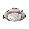 LED kattoon upotettava valaisin Dione, IP44, 2700 K, nikkeli, himmeä