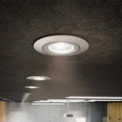 LED-kattoon upotettava valonheitin Diled, Ø 8,5 cm, 10 W, 3000 K, terästä
