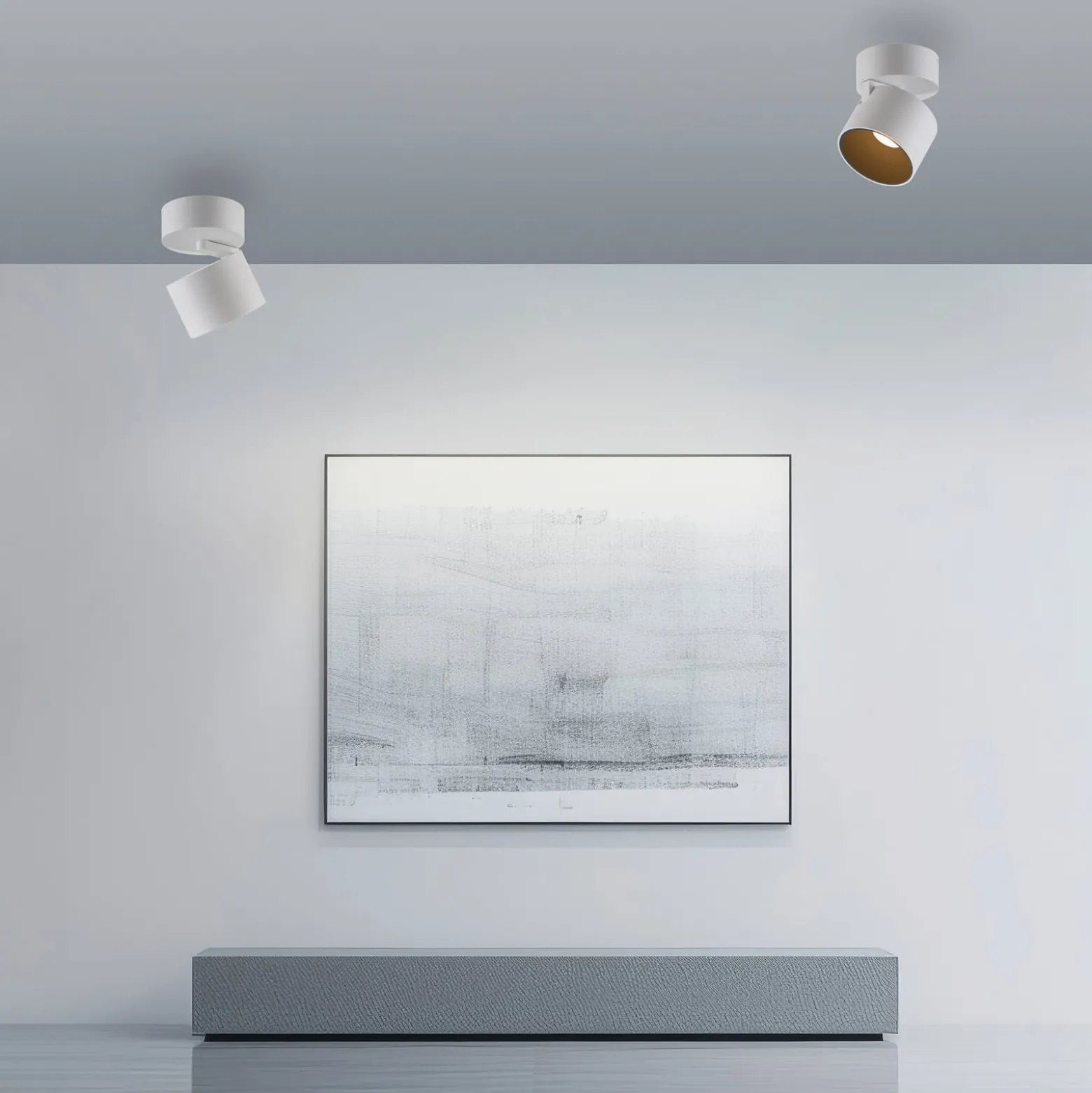 LED-kattospotti PURE Cup, valkoinen, halkaisija 9,5 cm, metallia