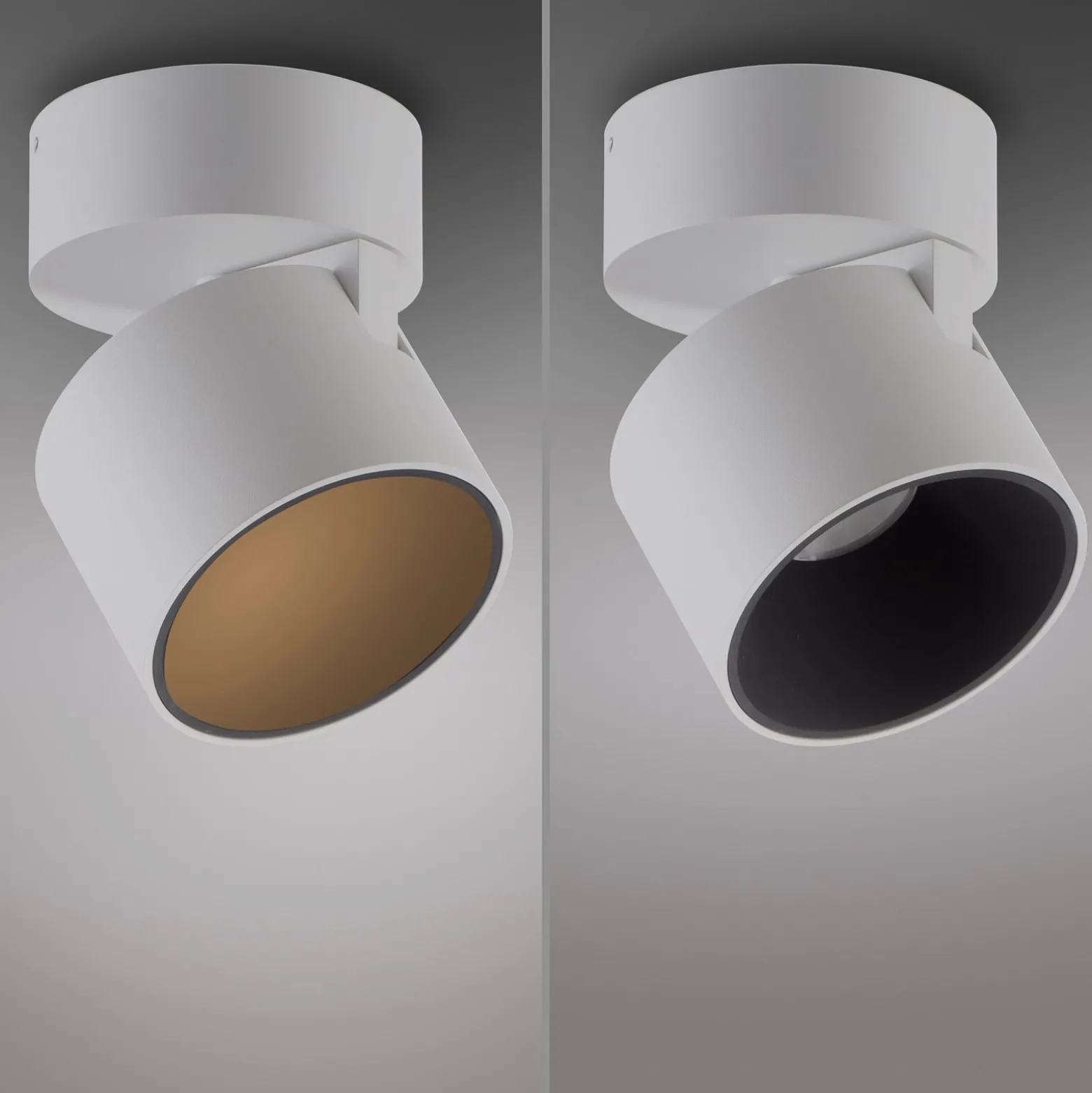 LED-kattospotti PURE Cup, valkoinen, halkaisija 9,5 cm, metallia