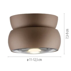 LED-kattospotti PURE Move, halkaisija 12 cm, pronssinvärinen, metalli/lasi