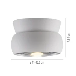 LED-kattospotti PURE Move, valkoinen, halkaisija 12 cm, metalli/lasi