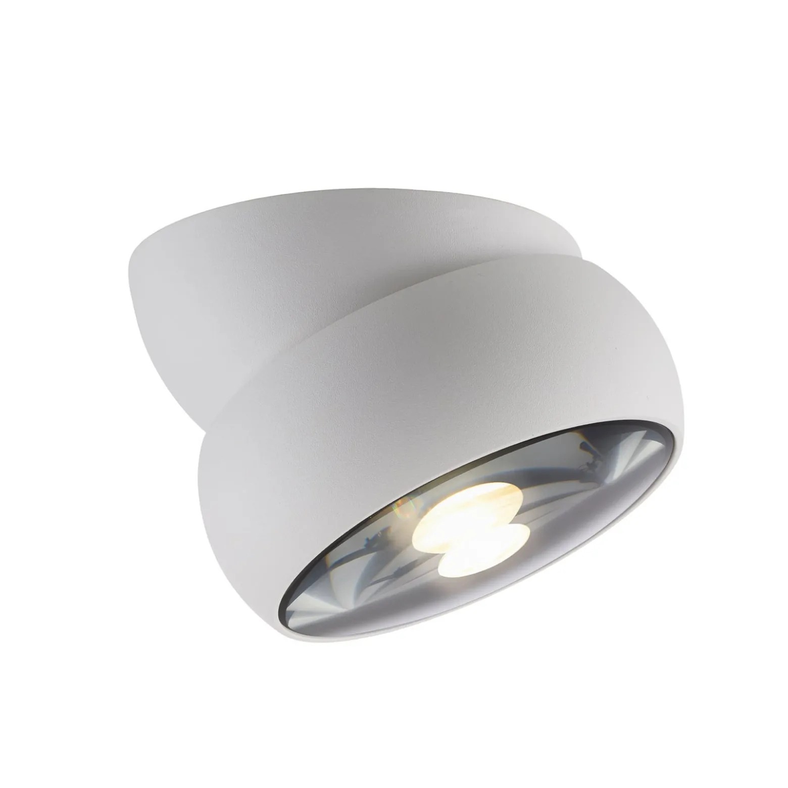 LED-kattospotti PURE Move, valkoinen, halkaisija 12 cm, metalli/lasi
