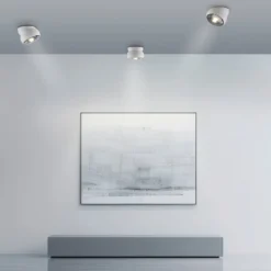 LED-kattospotti PURE Move, valkoinen, halkaisija 12 cm, metalli/lasi