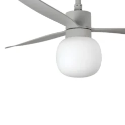LED-kattotuuletin Amelia Ball L, harmaa, DC, hiljainen, 132 cm