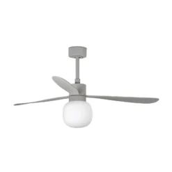 LED-kattotuuletin Amelia Ball L, harmaa, DC, hiljainen, 132 cm