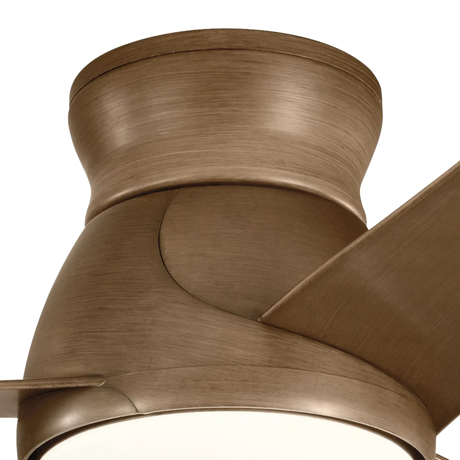 LED-kattotuuletin Eris, IP44, pähkinä