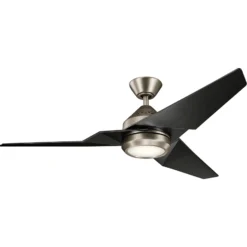 LED-kattotuuletin Jade, musta, hiljainen, Ø 152 cm, 60 W