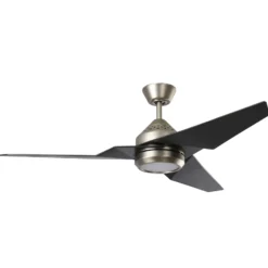 LED-kattotuuletin Jade, musta, hiljainen, Ø 152 cm, 60 W