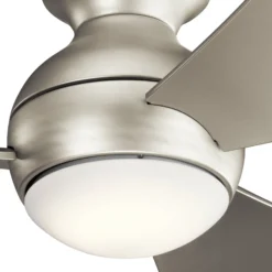 LED-kattotuuletin Sola, IP23 nikkel