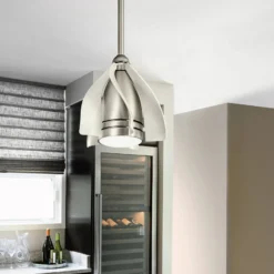 LED-kattotuuletin Terna nikkeli/kerma