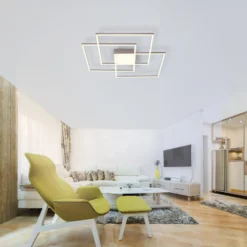 LED-kattovalaisin Asmin, CCT, teräs, 75x75cm