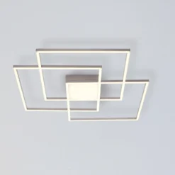 LED-kattovalaisin Asmin, CCT, teräs, 75x75cm