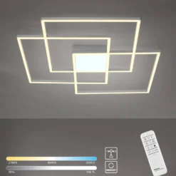 LED-kattovalaisin Asmin, CCT, teräs, 75x75cm
