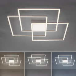 LED-kattovalaisin Asmin, CCT, teräs, 75x75cm