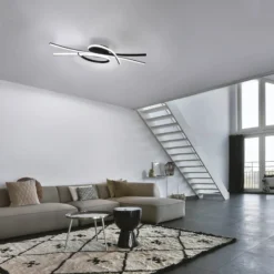 LED-kattovalaisin Biba, musta, pituus 100 cm, metalli, CCT