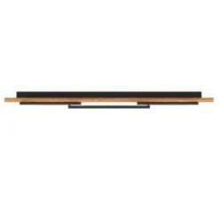 LED-kattovalaisin Boyal, musta, pituus 101 cm, puu, 3-valo.