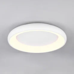 LED-kattovalaisin Cardona, Ø 62 cm, mattavalkoinen, metalli, CCT-lamppu