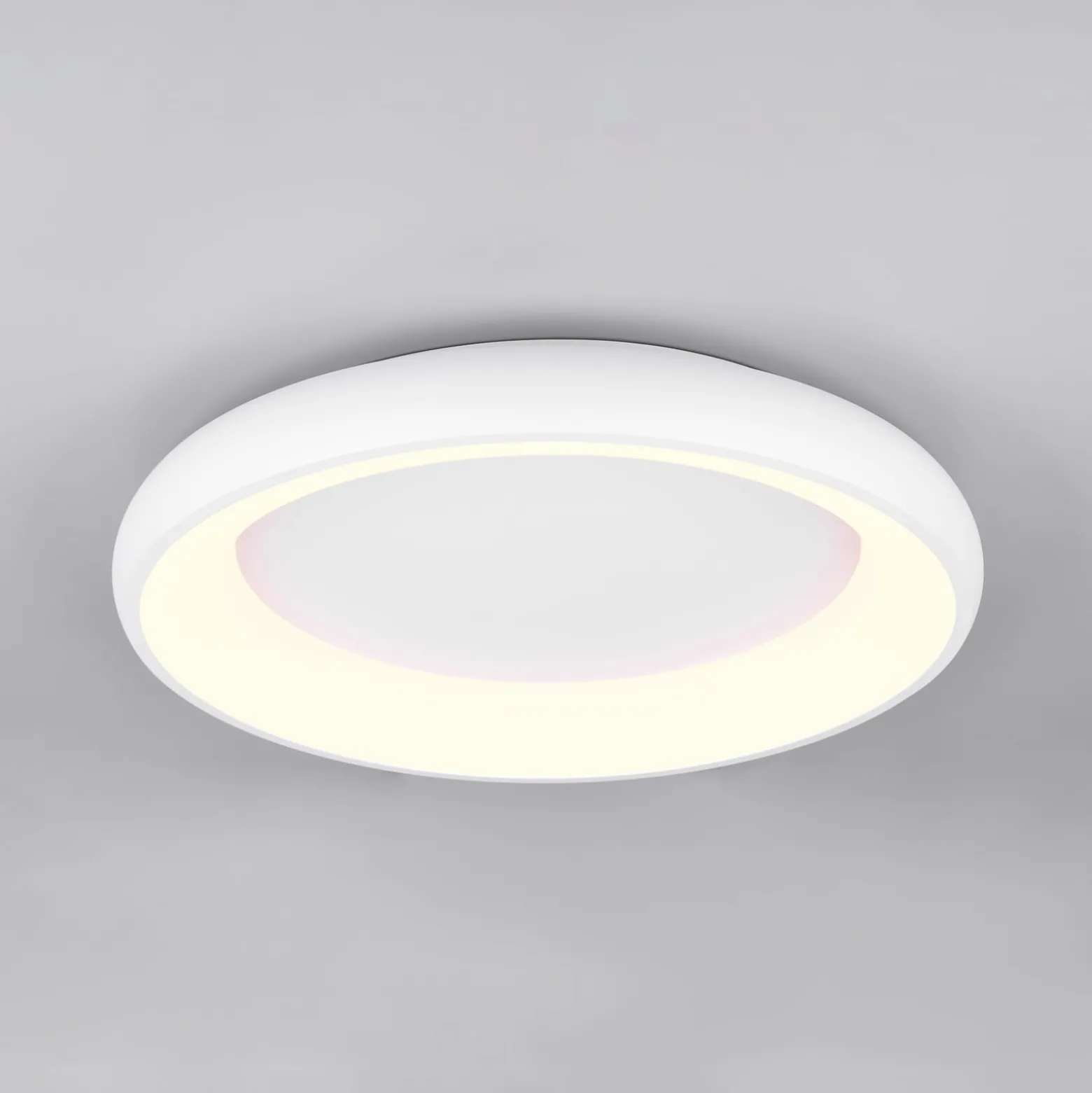 LED-kattovalaisin Cardona, Ø 62 cm, mattavalkoinen, metalli, CCT-lamppu