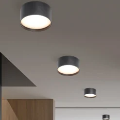 LED-kattovalaisin CMD 9094, Ø 15 cm, antrasiitti, IP44, metallia