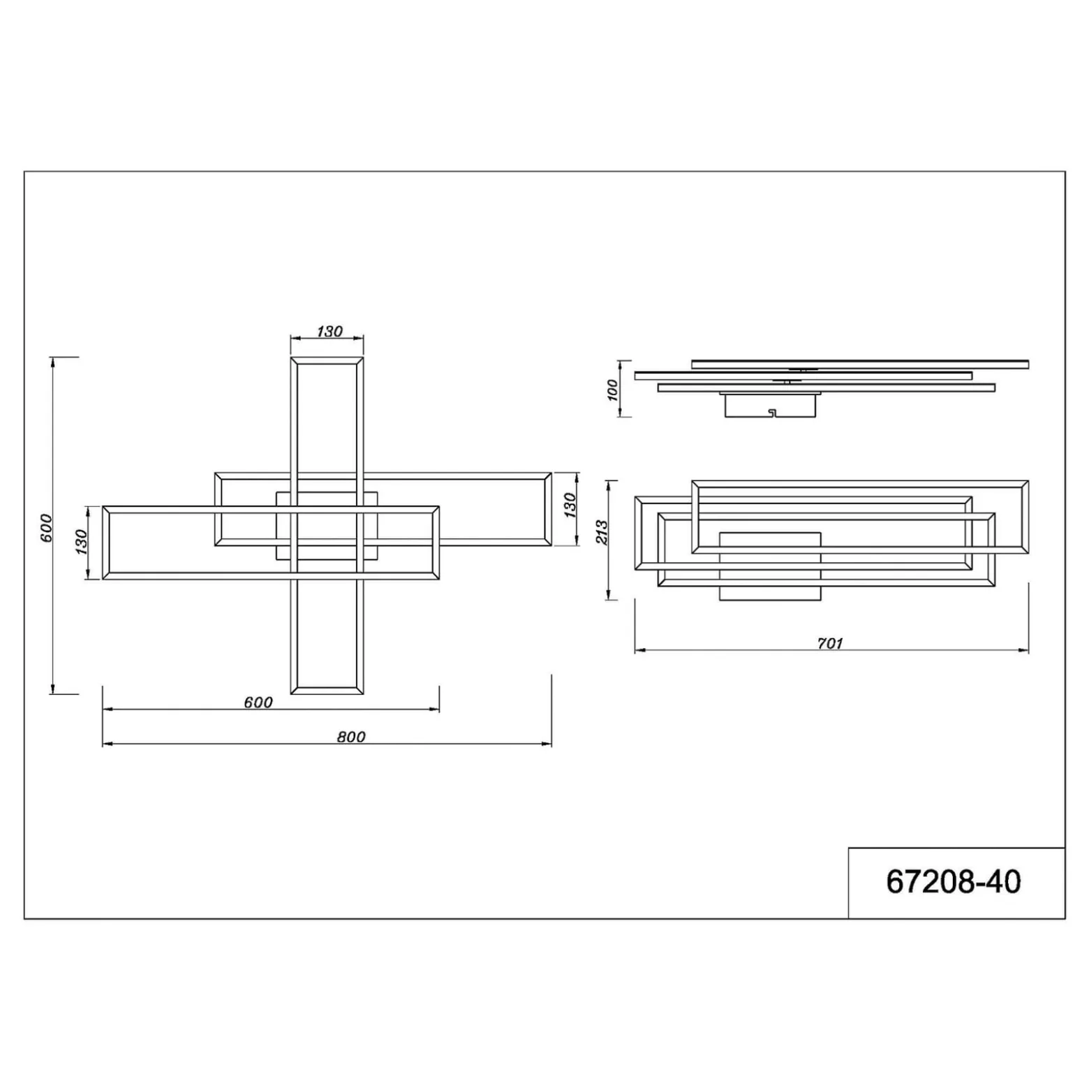 LED-kattovalaisin Dakari, pituus 80 cm, musta/puu, 3-lamppuinen.