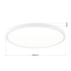 LED-kattovalaisin Disc, valkoinen Ø 60 cm, CCT, metalli/muovi