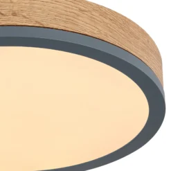 LED kattovalaisin Doro Ø 30 cm tumma puu, grafiitti