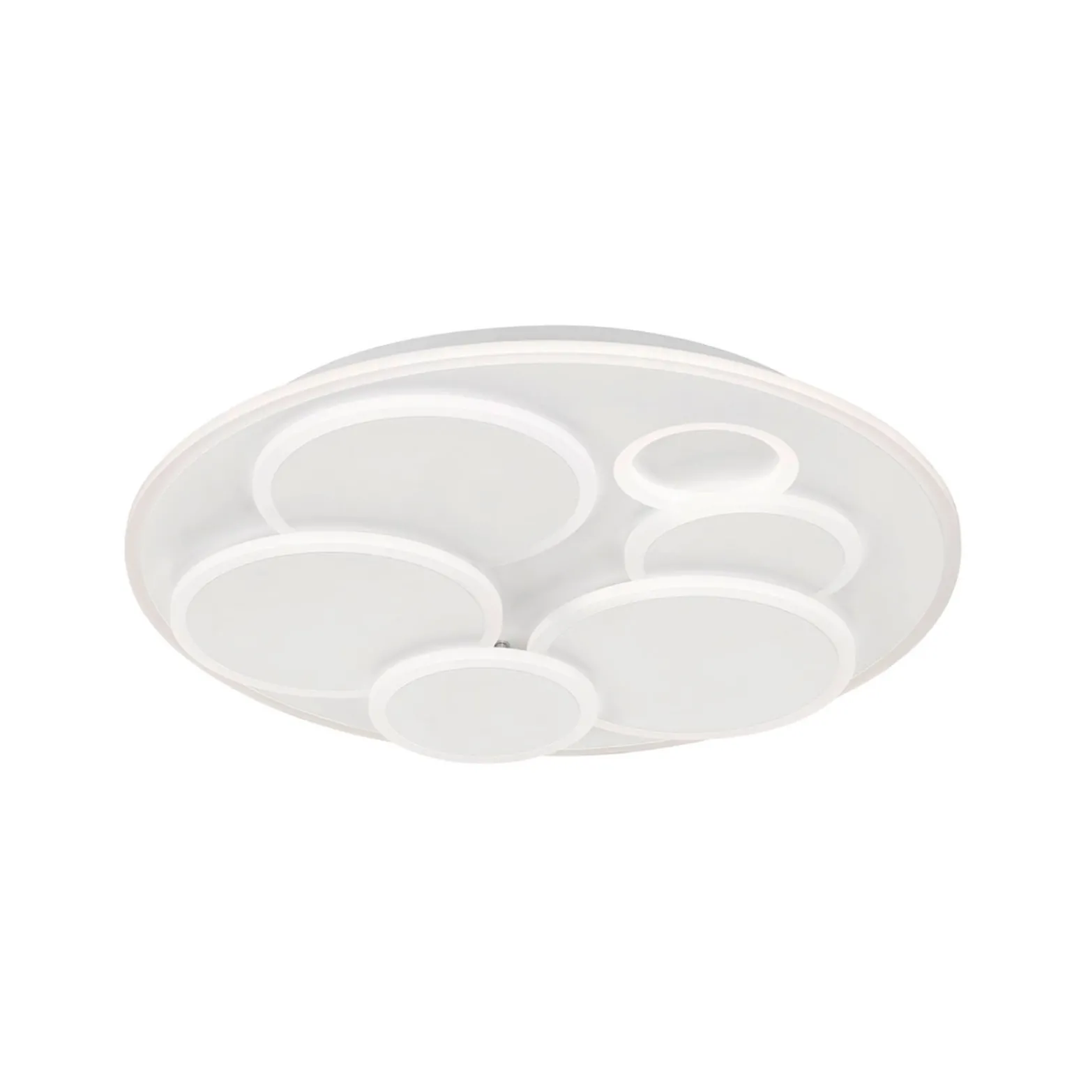 LED-kattovalaisin Dots, valkoinen, Ø 50 cm, metalli/akryyli, CCT