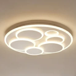 LED-kattovalaisin Dots, valkoinen, Ø 50 cm, metalli/akryyli, CCT