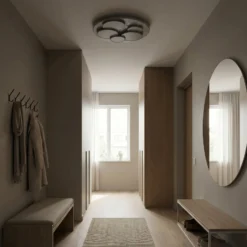 LED-kattovalaisin Dots, valkoinen, Ø 50 cm, metalli/akryyli, CCT