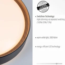LED-kattovalaisin Emilia 3-portainen himmennettävä musta