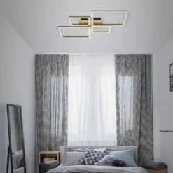 LED-kattovalaisin Frame, kultainen, himmennettävä, 4-valo, 4 valoa