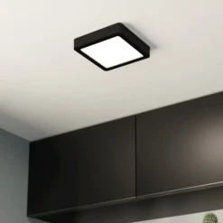 LED kattovalaisin Fueva 5 IP44 3000K musta 16x16cm 16x16cm