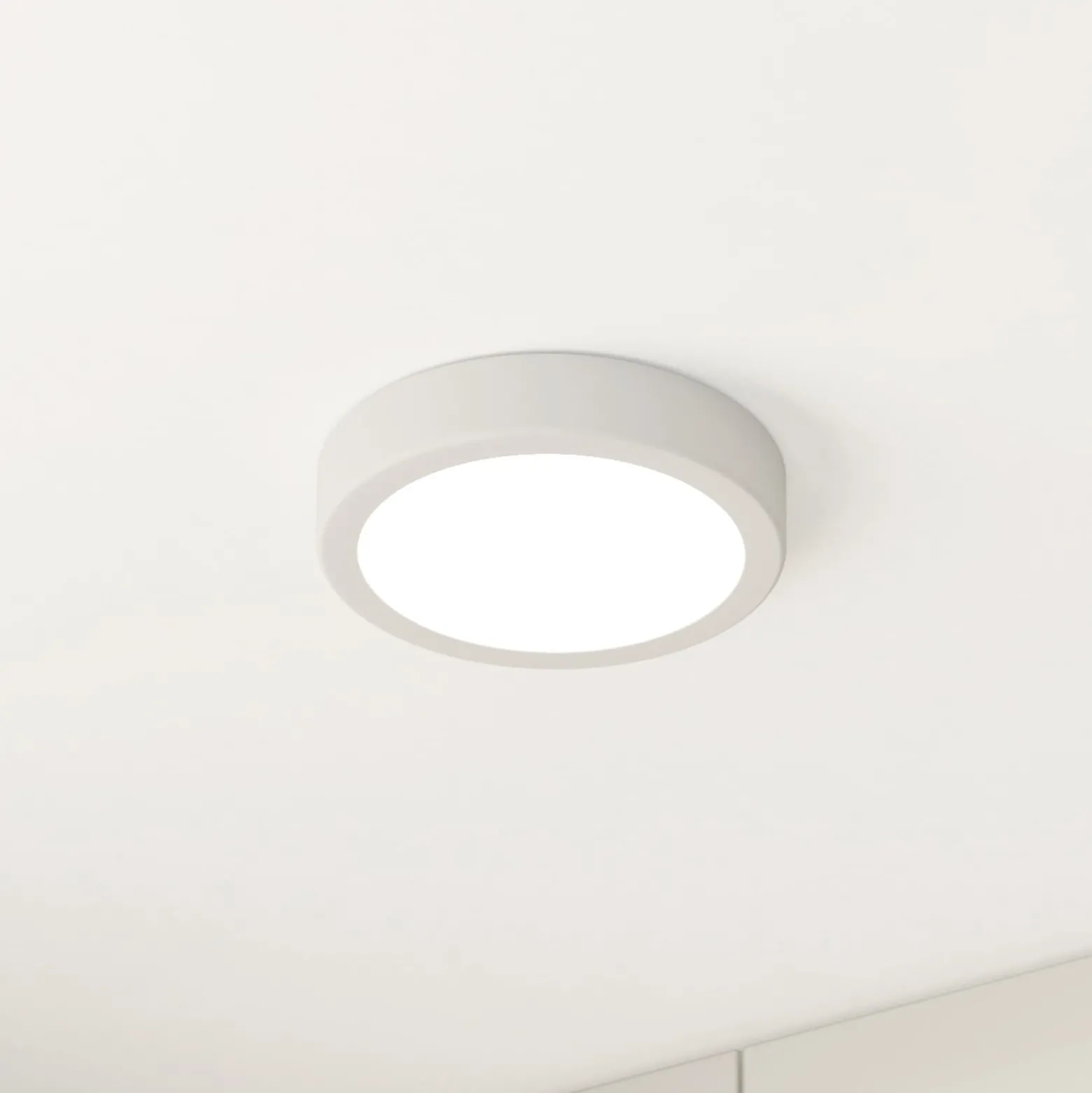 LED kattovalaisin Fueva 5 IP44 3000K valkoinen Ø16cm