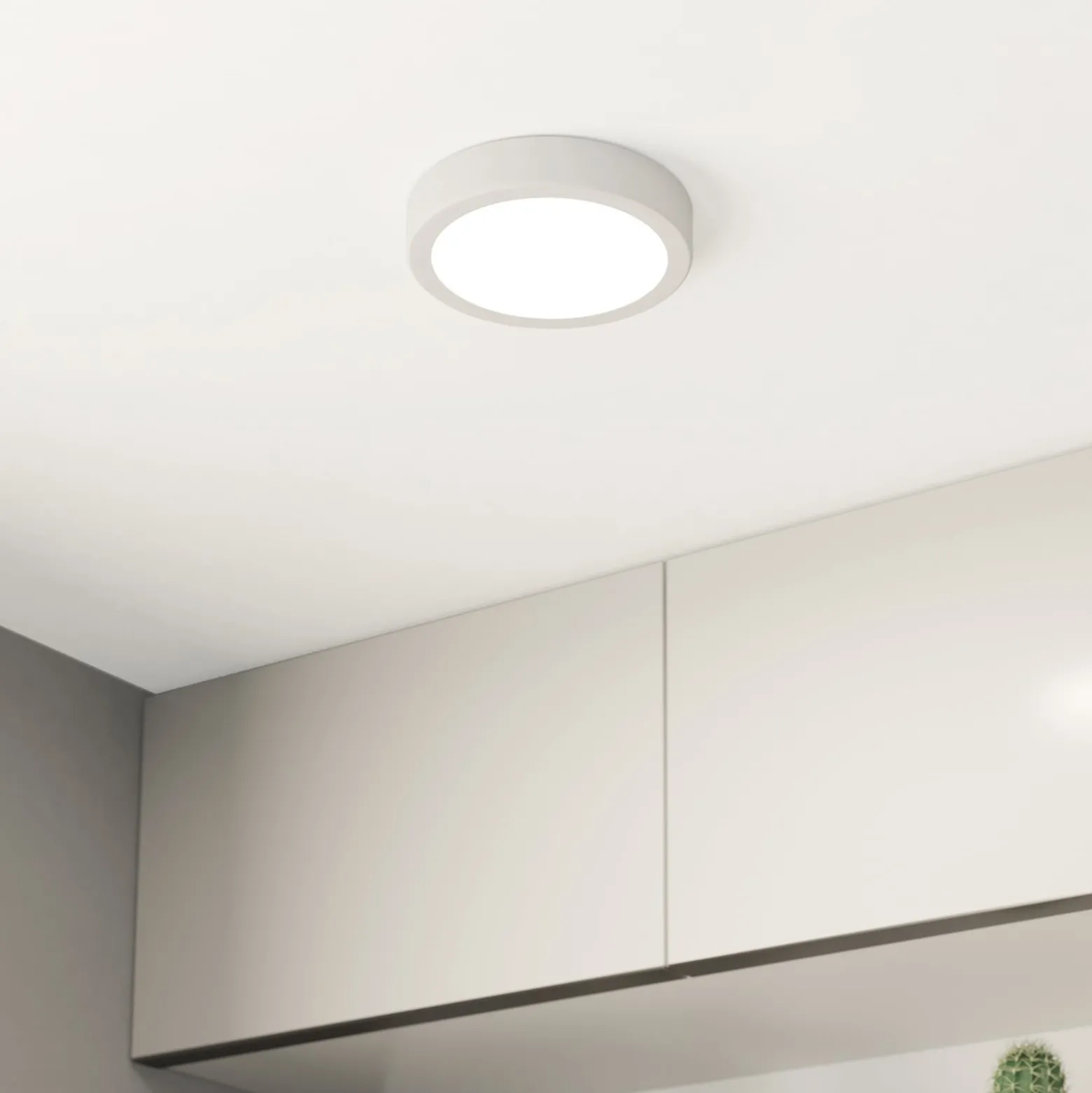 LED kattovalaisin Fueva 5 IP44 3000K valkoinen Ø16cm