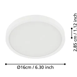 LED kattovalaisin Fueva 5 IP44 3000K valkoinen Ø16cm