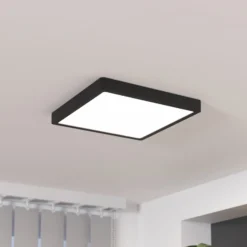 LED-kattovalaisin Fueva 5, IP20 musta 28,5x28,5cm