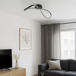 LED-kattovalaisin Infinity, metalli, musta, 4 000 K