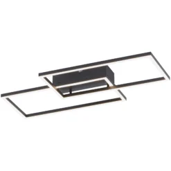 LED-kattovalaisin Iven, himmennettävä, musta, 60,5x32,5cm