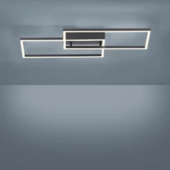 LED-kattovalaisin Iven, himmennettävä, musta, 60,5x32,5cm